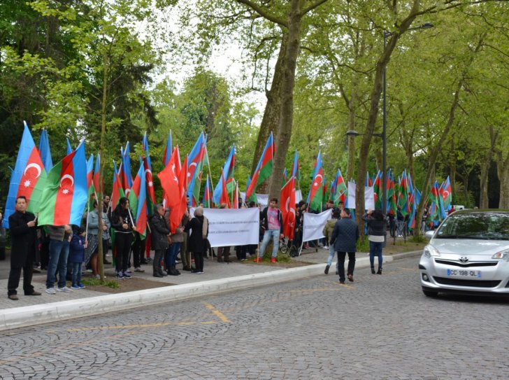 Azərbaycan diasporu Strasburqda Türkiyəyə dəstək aksiyası keçirib -