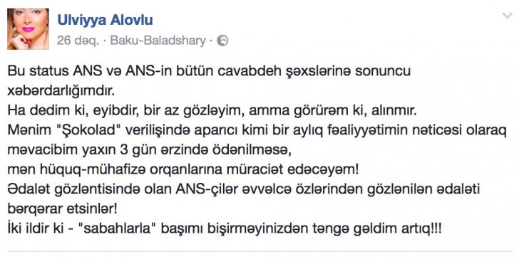 ANS-ə 3 gün vaxt verildi