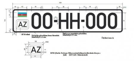 Dövlət qeydiyyat nişanlarının standartı açıqlanıb - 