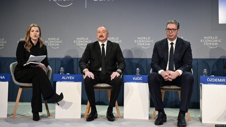 İlham Əliyev Davosda Azərbaycanın ÜTT-yə qoşulmamasından danışıb
